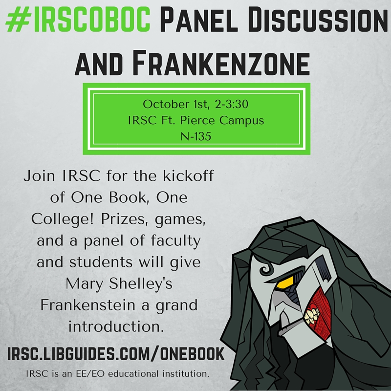 One Book, One College: IRSC Reads Frankenstein Panel Discussion