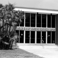 Photo of the outside of the Miley Library in 1982